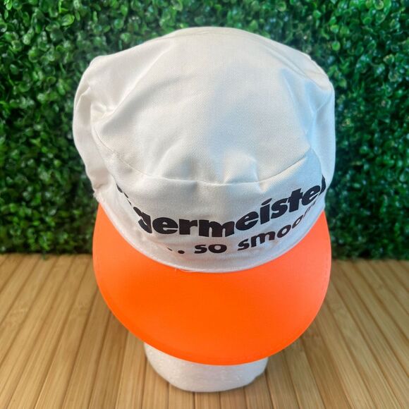 Vtg Jagermeister So Smooth Double Bill Painters Hat Cap 1990s Stretch Fit NOS - Picture 3 of 7